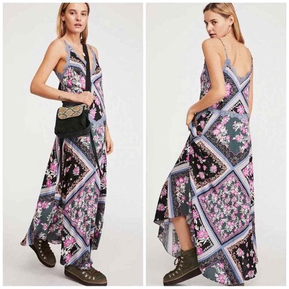 Intimately Free People Floral Stevie Printed Slip Maxi Dress Size XS EUC - Picture 1 of 6